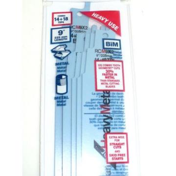 NEW 5 Pack Bosch RCM9X2 Bi-metal Reciprocating Saw Blade 9&#034;-14+18TPI-SWISS-FREE