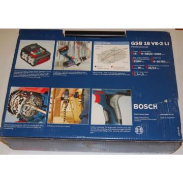 Bosch Cordless Impact Drill 18V Li-Ion - GSB18VE-2LI