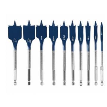 Bosch Daredevil Project Woodworking Drill Hole Spade Bit 10 Piece Tool Set Blue