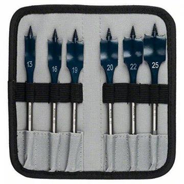 Bosch 2608587793 1 4  6 Piece Selfcut Flat Spade Wood Bits Set in Wallet