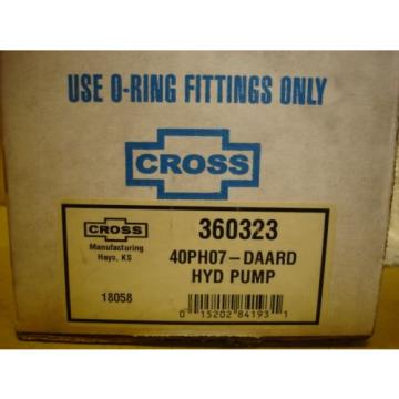 CROSS HYDRAULIC PUMP 40PH07 - DAARD Splined Shaft 2-Bolt Mount up to 3000psi