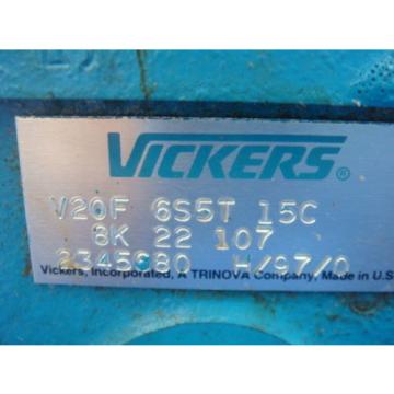 NEW VICKERS HYDRAULIC PUMP, V20F 6S5T 15C 8K 22 107, NEW IN BOX