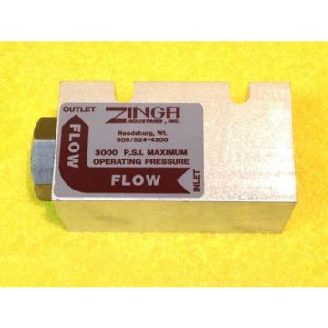 ***NEW***  ZINGA INDUSTRIES 3000 PSI 12 GPM HYDRAULIC IN LINE FILTER BLOCK