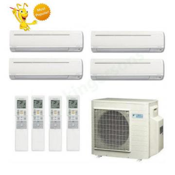 9k + 9k + 12k + 12k Btu Daikin Quad Zone Ductless Wall Mount Heat Pump AC