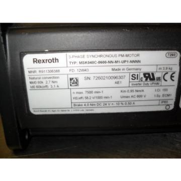 Rexroth MSK04C-0600-NN-M1-UP1-NNNN -   Permanent Magnet Servo Moto -R9113063883