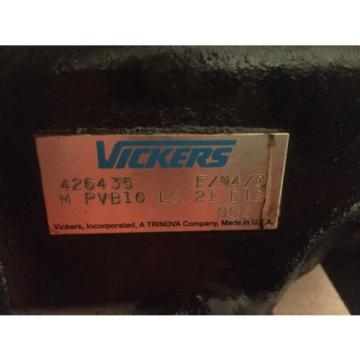 VICKERS HYDRAULIC PUMP PVB10 LS 21 D12 002