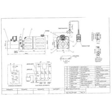 4206C Dump Trailer Hydraulic Power Unit,12V Double Acting,6L Metal Tank, OEM