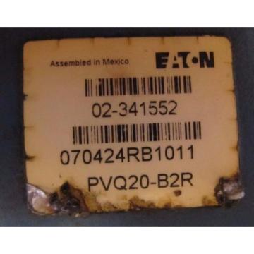 EATON 02-341552 070424RB1011 PVQ20-B2R 7/8#034; APPROXIMATE SHAFT HYDRAULIC PUMP