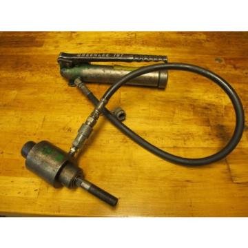 Greenlee Hydraulic Hand Pump 767 With assorted extras Tested Works.