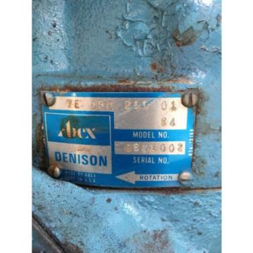 Abex Denison Hydraulic Pump Model 8B01002 TE 050 21 01