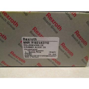 REXROTH LINEAR SLIDE BEARING R182443110 ROLLENWAGEN RRUNNER BLOCK CS