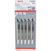 Bosch 5pcs BIM 117mm Jigsaw Blade T308BF Extra-Clean for Hardwood Cutting #1 small image