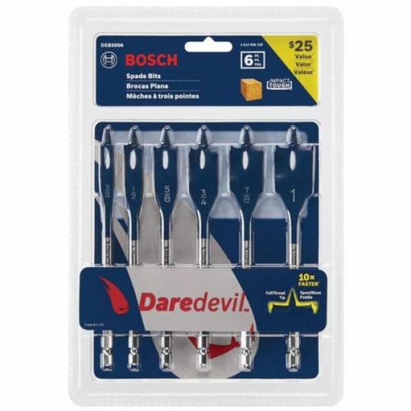 Bosch Daredevil Standard Spade Bit Set Paddle Design Faster Drilling (6-Piece) #3 image