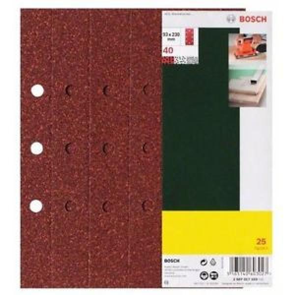 Bosch 2607017100 25 Fogli Abrasivi Orbitale, Grana 120, 93 x 230 mm, 8 Fori #1 image