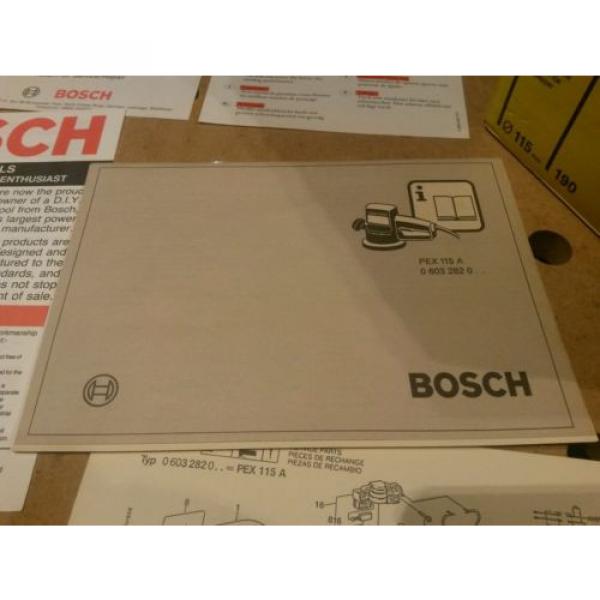 Vintage &amp; Unused 1989 Swiss Bosch PEX115A 240v Random Orbital Sander 110mm/190w #4 image