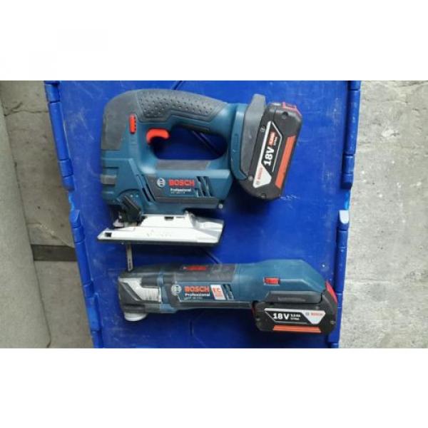 Bosch Jigsaw GST 18V-Li &amp; Multi Cutter GOP 18V-EC  2x Batt #2 image