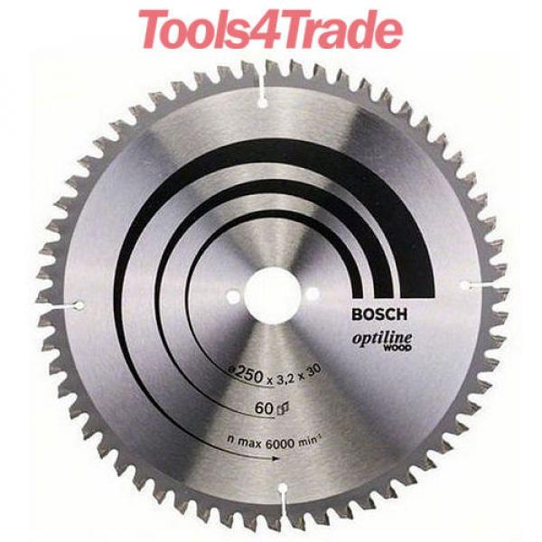 Bosch 250mm x 30mm x 60 Teeth Optiline Wood Circular Saw Blade 2608640644 #1 image