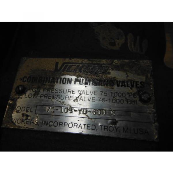 VICKERS HYDRAULIC PUMP VC-108-YD-6DD-6 ~ USED #3 image