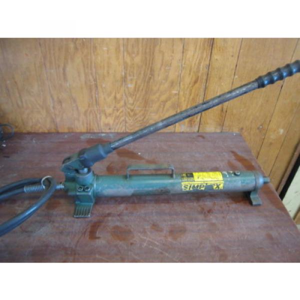 SIMPLEX P42 HYDRAULIC HAND PUMP With Hose 10,000PSI Free Shipping Used #4 image