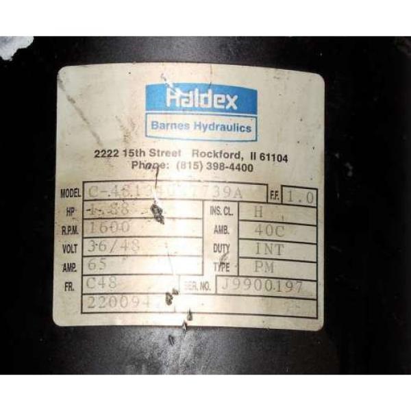 New C-481340X7739A Haldex Barnes Hydraulic Motor / Pump Assembly 1600 RPM 48V #3 image