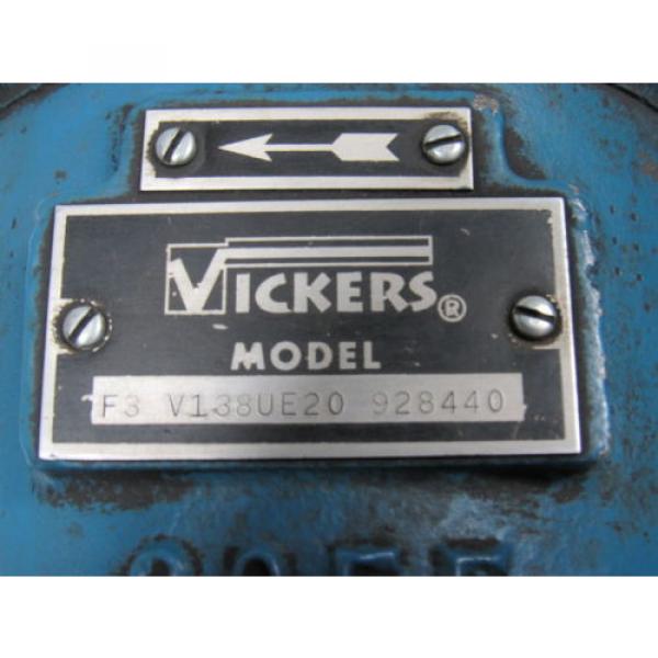 Vickers F3 V138UE20 Intermediate Series Vane Type Double Pump 23GPM Foot Mount #9 image