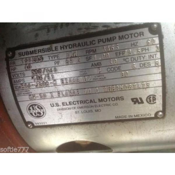 US Motors 40 HP Submersible Hydraulic Pump #3 image