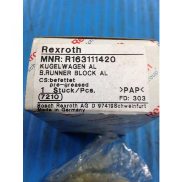 Origin REXROTH R163111420 RUNNER BLOCK BALL CARRIAGE LINEAR BEARING U4 #2 image