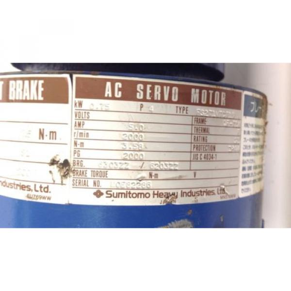 SUMITOMO MAGNETIC BRAKE AC SERVO MOTOR CNVM-6105-SV-B-13 #2 image