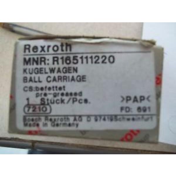 Origin IN BOX REXROTH R165111220 LINEAR BEARING BALL CARRIAGE #1 image