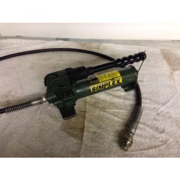 Simplex P 22 10,000 PSI 2 Stage  Hydraulic Pump w/ 6&#039; hose Enerpac #2 image