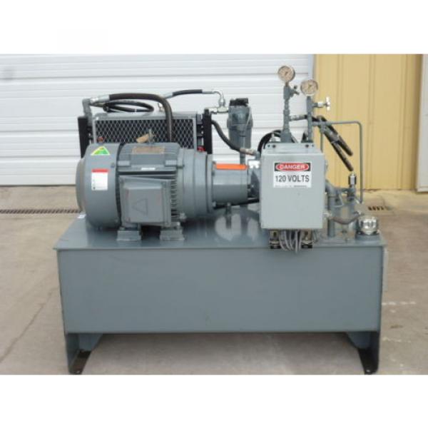 60-GALLON HYDRAULIC POWER UNIT, 15 HP HYUNDAI MOTOR, PARKER PUMP, HEAT EXCHANGER #1 image