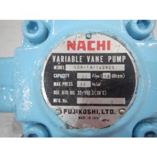 Nachi VDR-1B-1A2-21 Hydraulic Pressure Compensated Vane Pump #2 image