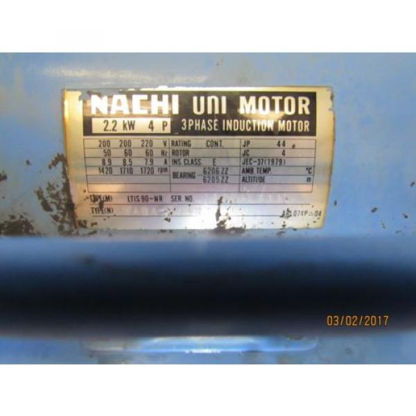 NACHI HYDRAULIC POWER UNIT VARIABLE VANE VDC-1B-2A3-HU-1688K/OG331000 MOTOR #3 image