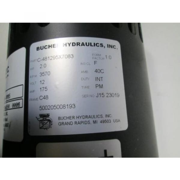 BUCHER HYDRAULIC MOTOR ASSEMBLY C-481295X7083 2HP NEW #4 image