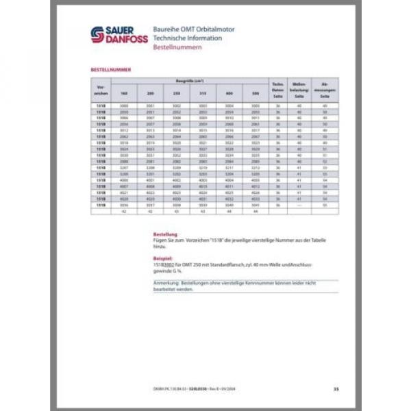 Sauer Danfoss Orbitalmotor OMT 400 Hydraulikmotor 151B0358 #5 image